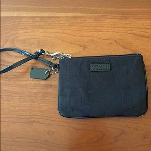 Black COACH wristlet